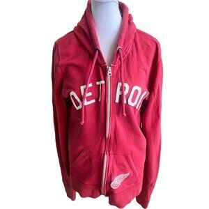 47 Brand Women's Large Light Red Detroit Red Wings Full Zip Hoodie